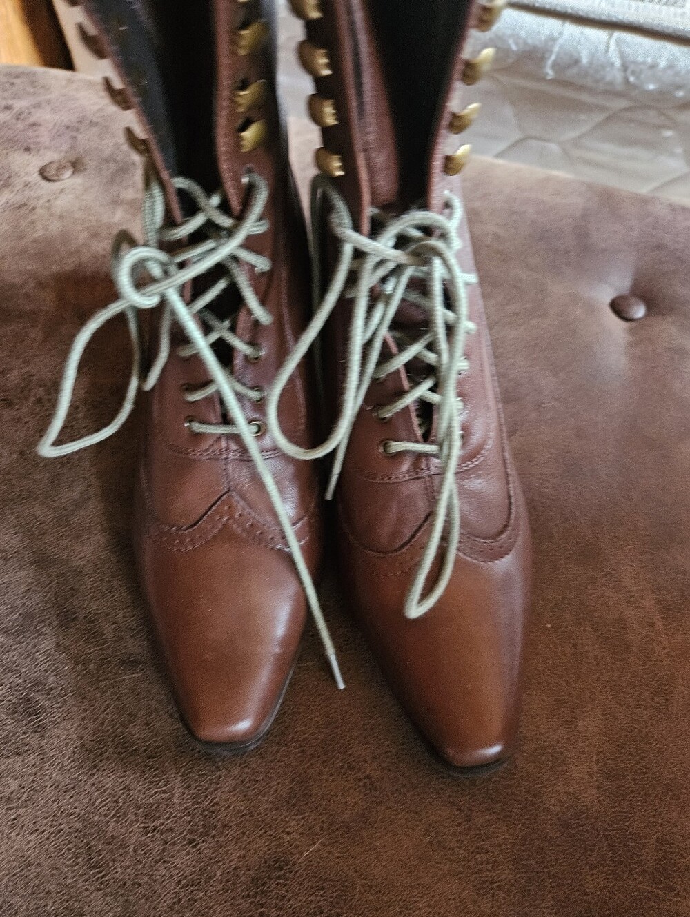 Rawhide By Abilene Woman's Victorian Lace Up Boots. Snip Toe. Size 8 - Picture 5 of 9